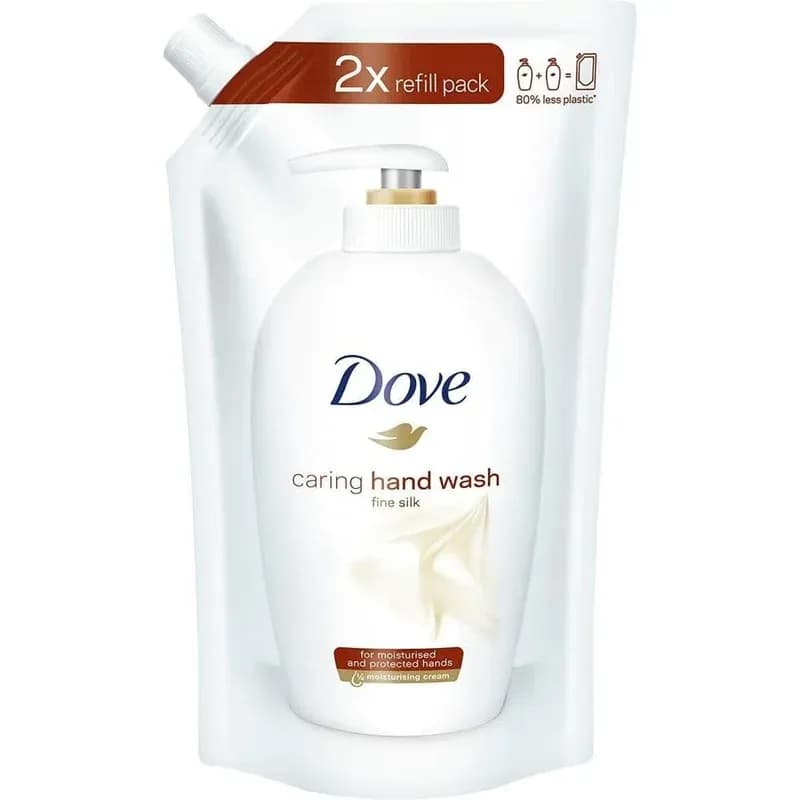 Dove Nourishing Hand Wash Fine Silk Refill Pack, 2-Pack (2 x 500 ml)