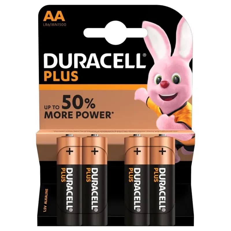 Duracell Plus Power Type AA Alkaline Batteries