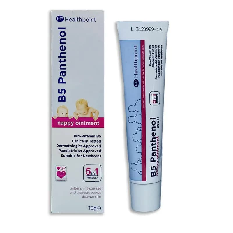 Healthpoint B5 Panthenol Nappy Cream, Softens, Moisturises And Protects, Breathable Barrier Helps Prevent Nappy Rash, Pro Vitamin B5, Dermatologist And Paediatrician Approved, Suitable For Newborns