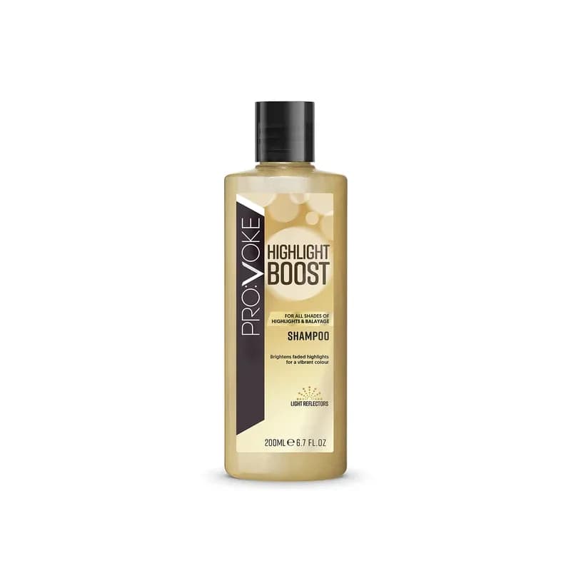 PROVOKE Highlight Boost Shampoo 200 ml Protects and Prolongs All Shades Of Highlights and Balayage Brightens Faded Highlights Enhance Shine for Coloured, Highlights and Natural Blonde Hair