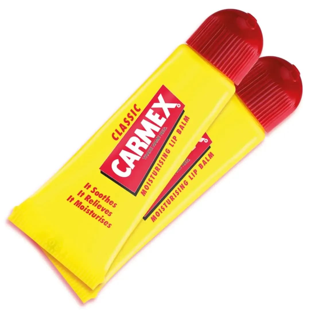 Carmex Classic Winter Lip Balm for Dry, Cracked Lips (10g Each, Pack of 2)