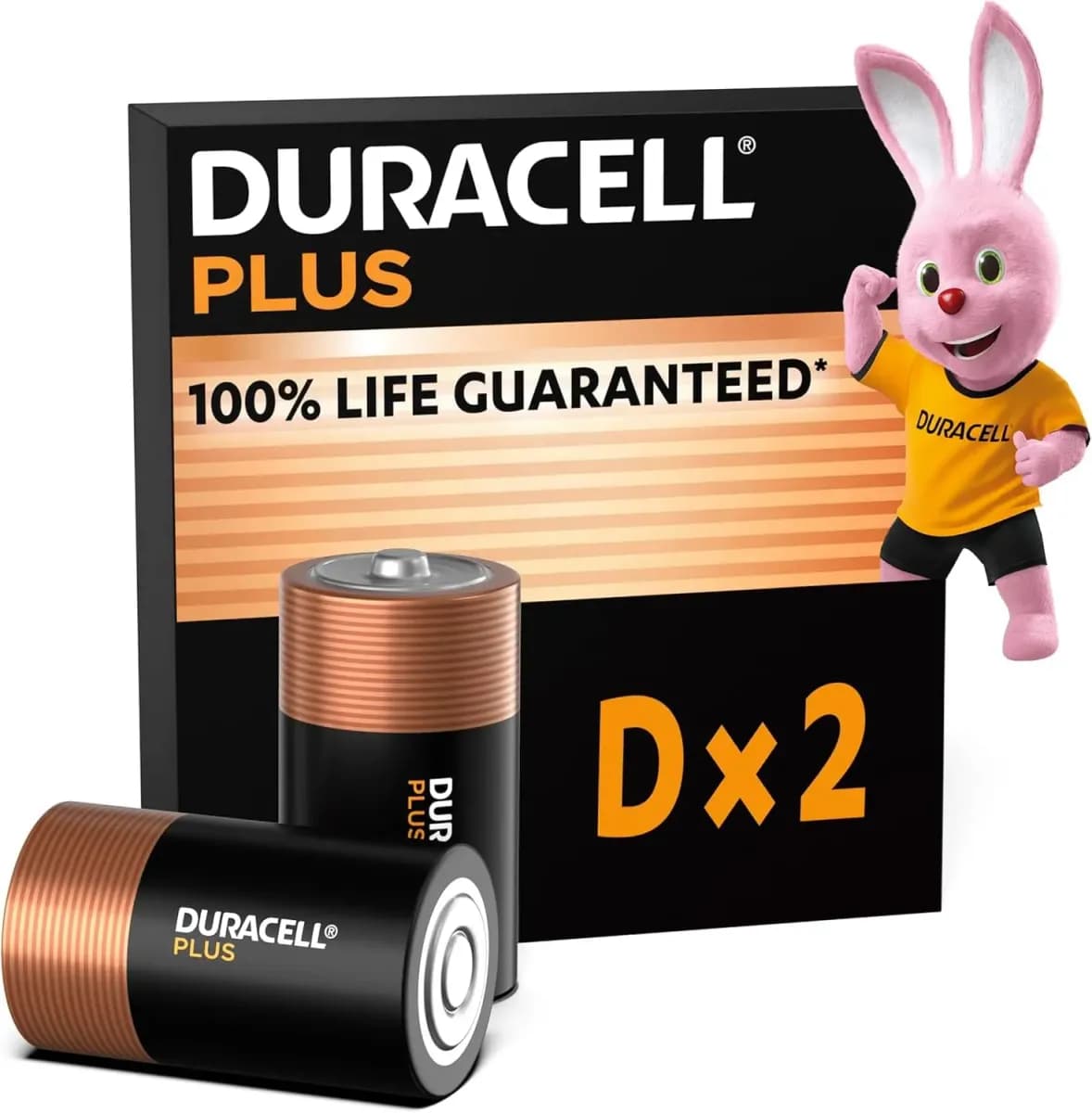 DURACELL Plus D Alkaline Batteries (2 Pack) 1.5V, LR20