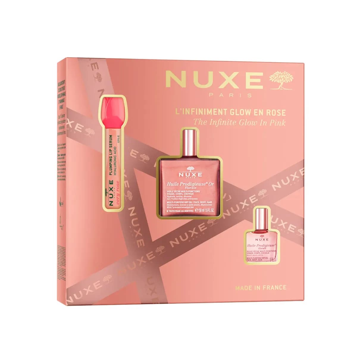 Nuxe Infinite Rose Gold Glow Christmas Gift Set, 3 Piece Radiance Trio